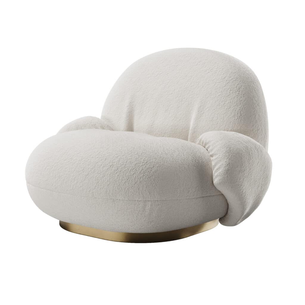 Gubi Pacha Lounge Chair Armset Karakorum